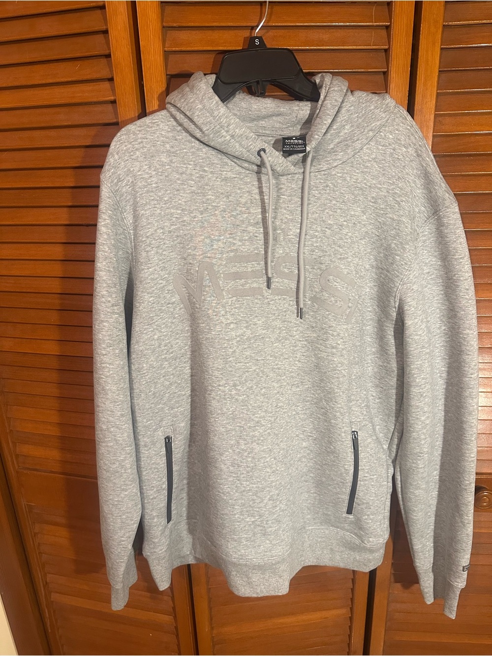 Messi Collection 2XL Gray Men's Pullover Hoodie